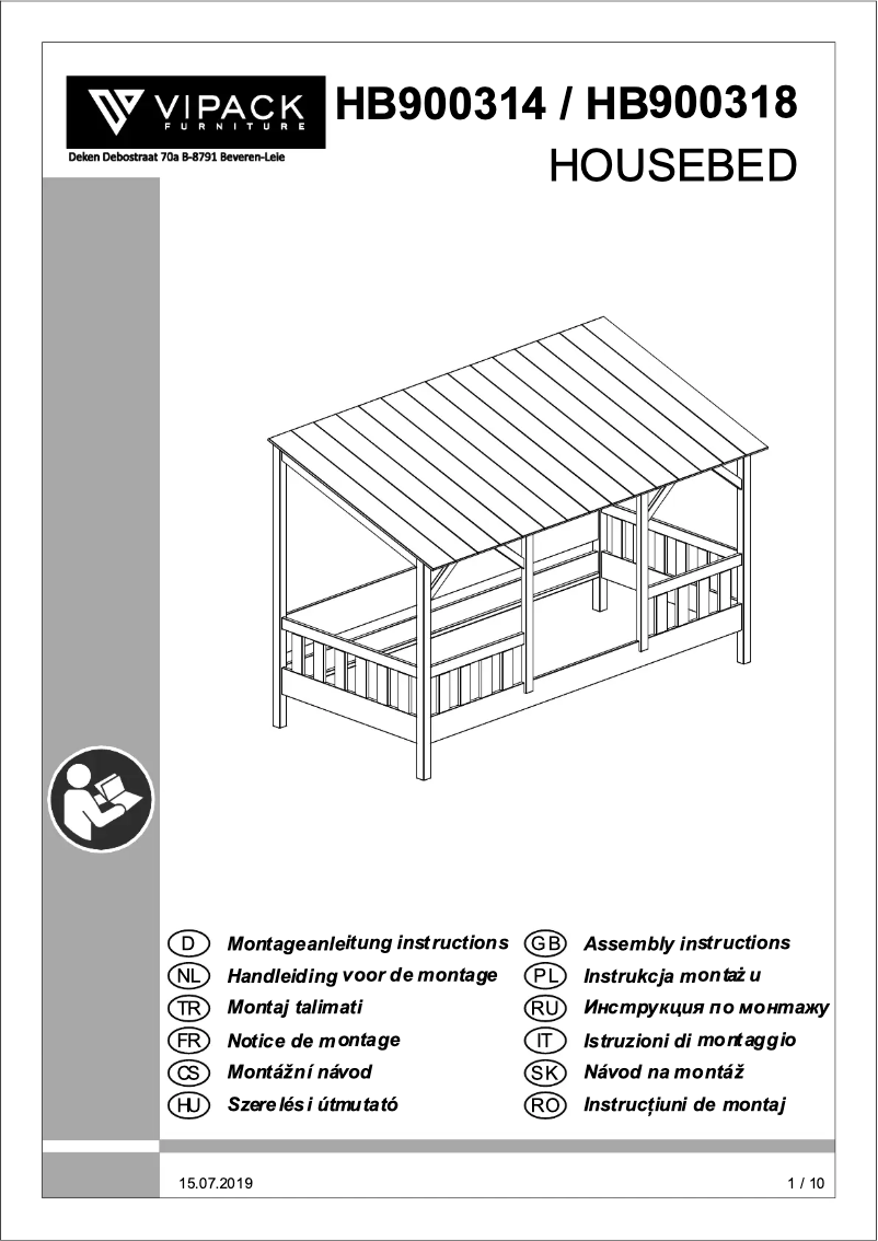 Page n°1 - Manuel utilisateur Vipack HB900314