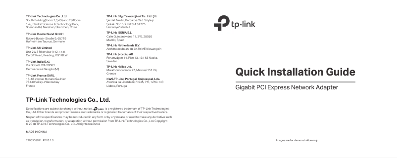 Page n°1 - Manuel utilisateur TP-Link TG-3468