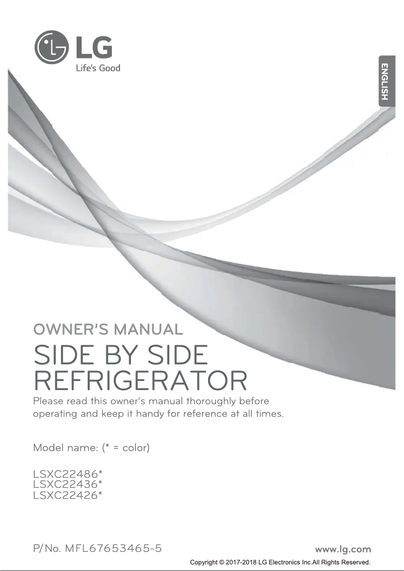 Image de la première page du manuel de l'appareil LSXC22436S