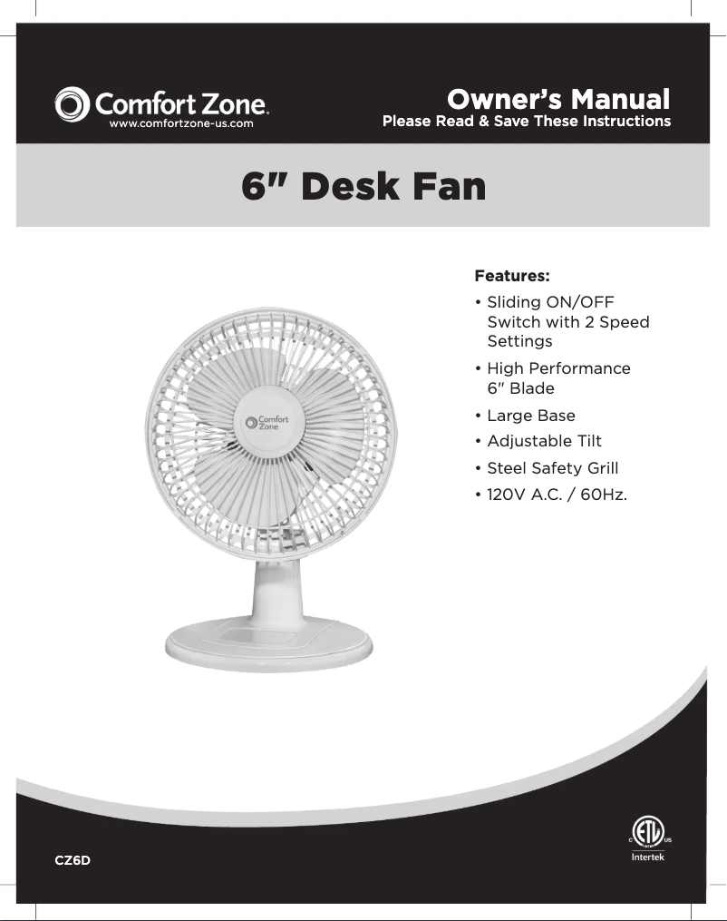 Image de la première page du manuel de l'appareil CZ6D