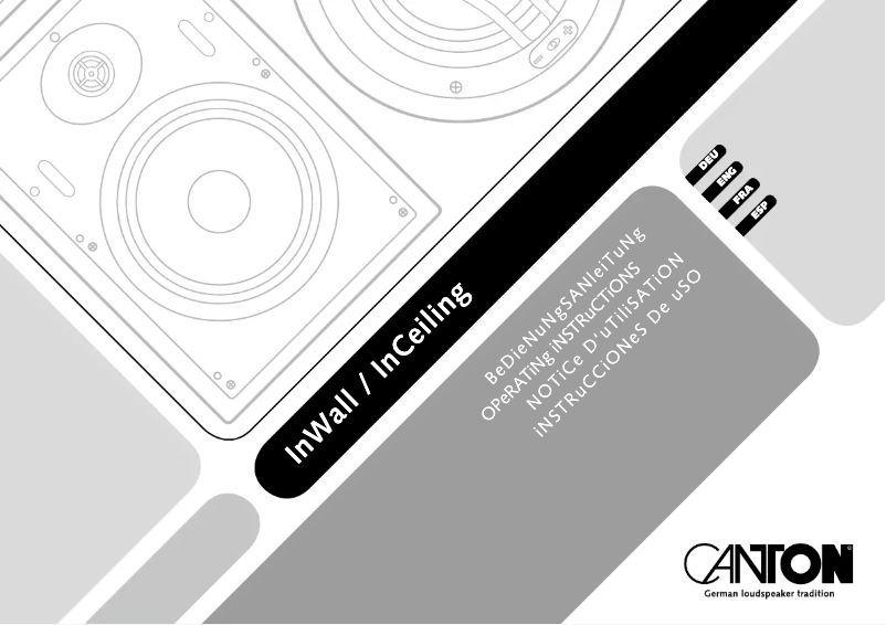 Page 1 de la notice Manuel utilisateur Canton InWall