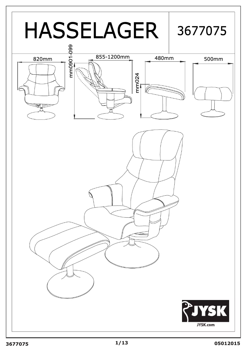 Página 1 del manual Manual de usuario JYSK Hasselager