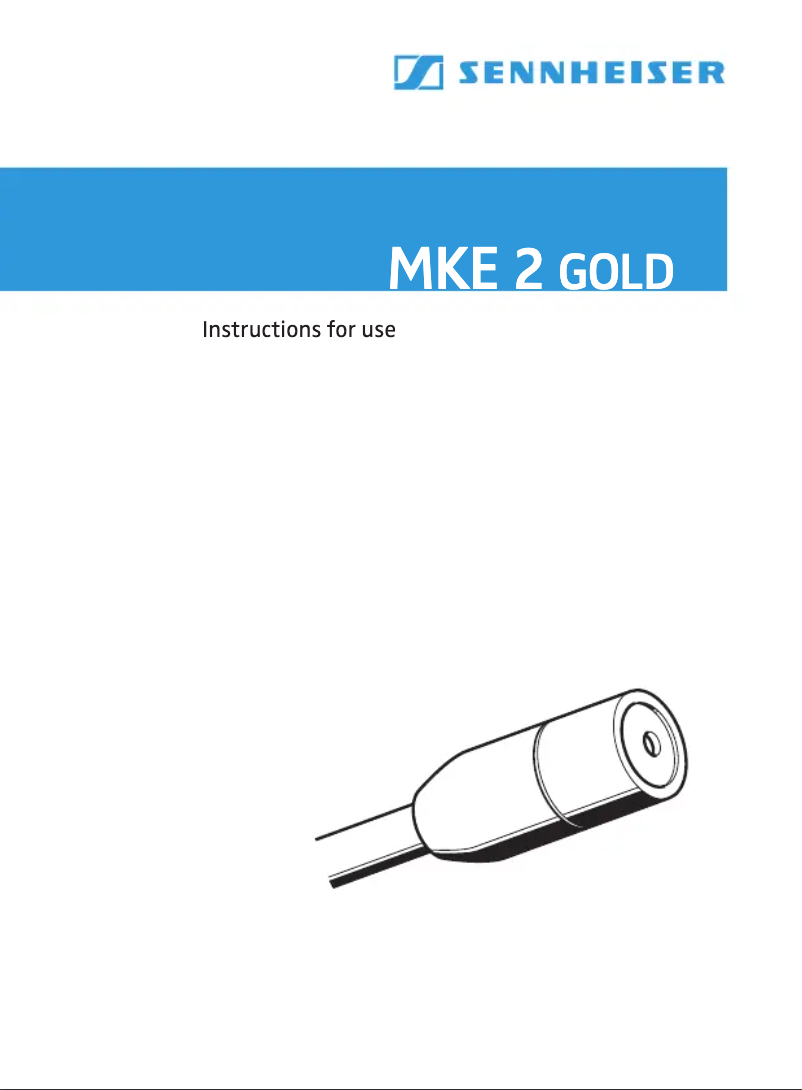 Image de la première page du manuel de l'appareil MKE 2-5-3 Gold-C