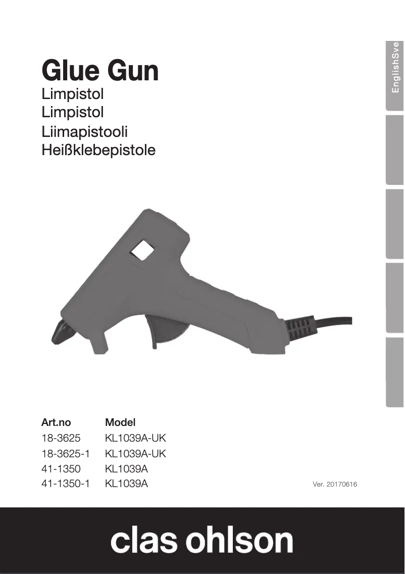 Page n°1 - Manuel utilisateur Clas Ohlson KL1039A