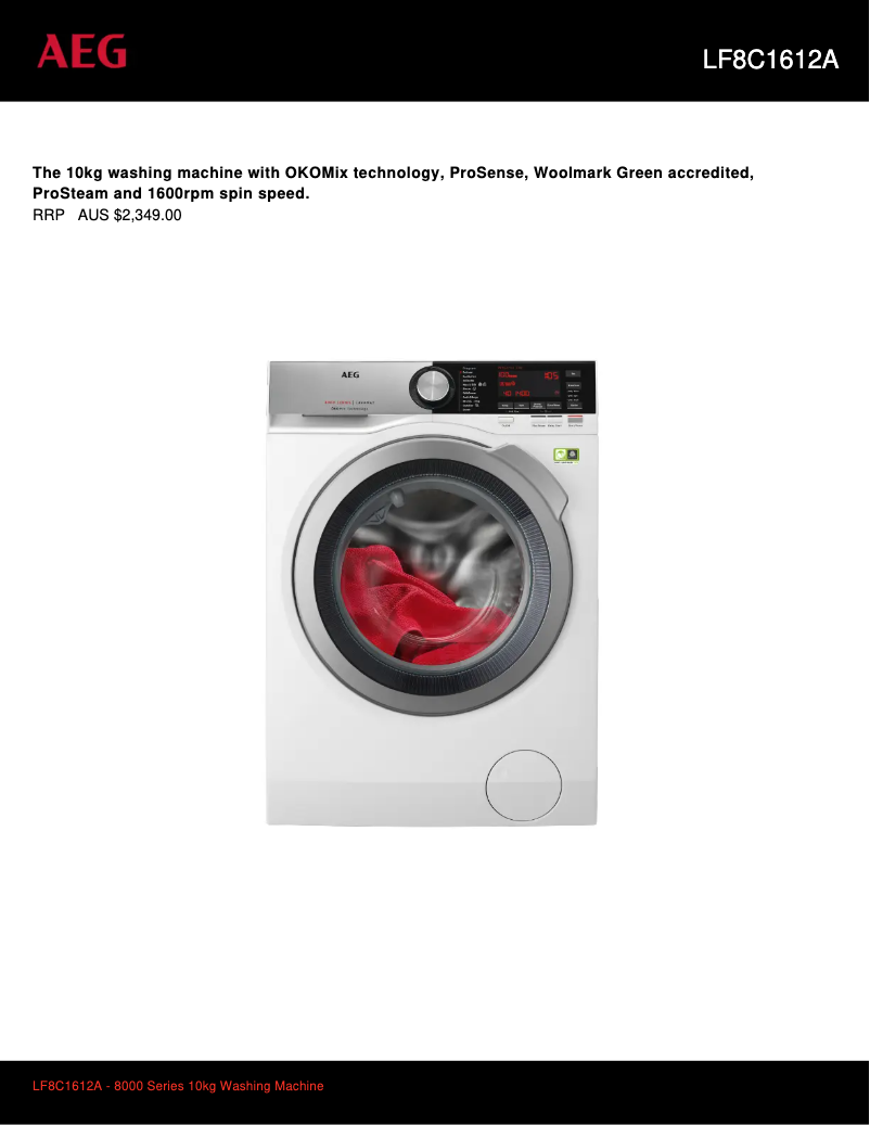 Image de la première page du manuel de l'appareil LF8C1612A