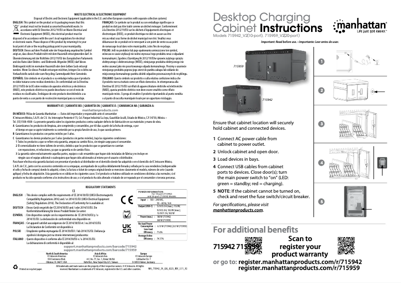 Page 1 de la notice Manuel utilisateur Manhattan 715942
