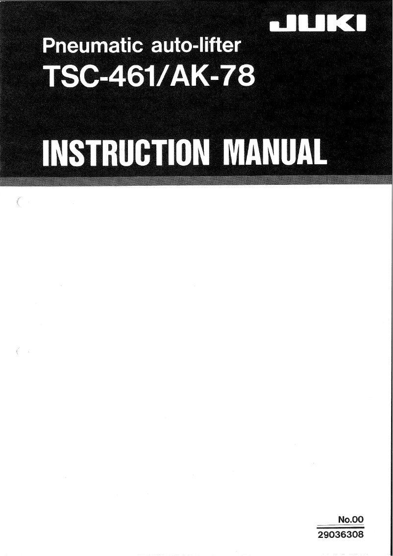 Page 1 de la notice Guide d'installation Juki TSC-461