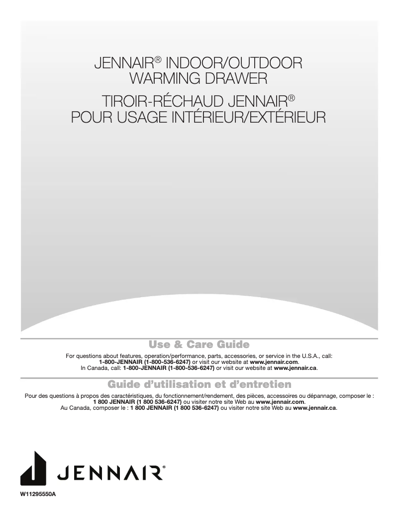 Page 1 de la notice Manuel d'utilisation et d'entretien JennAir JJD3027IM