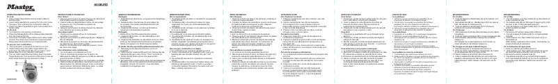 Page n°1 - Manuel utilisateur Master Lock 4603