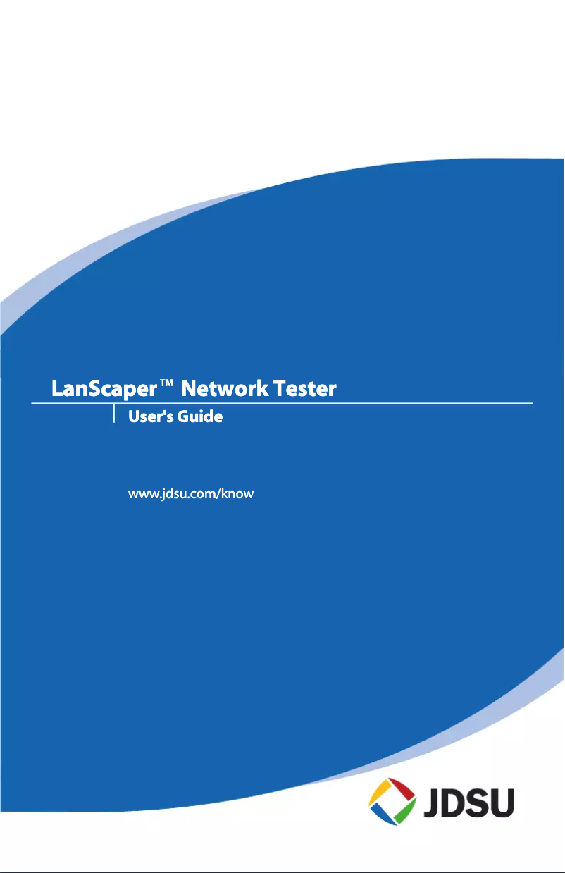 Page n°1 - Manuel utilisateur JDSU NT750