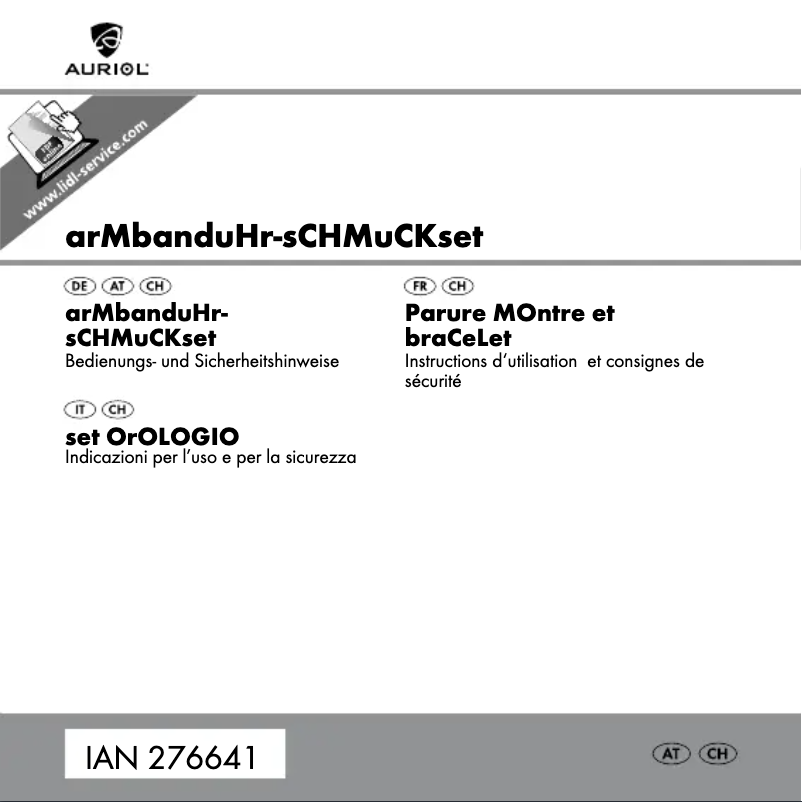 Page 1 de la notice Manuel utilisateur Auriol HG01063D