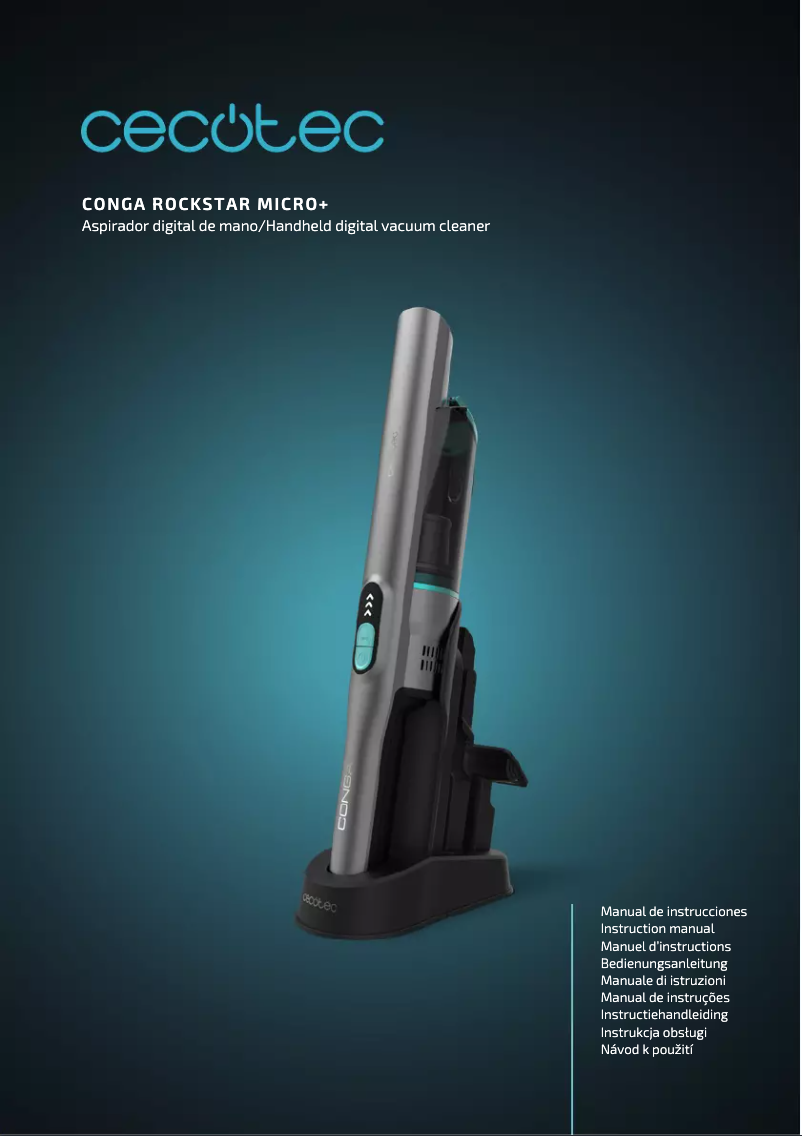 Imagen de la primera página del manual del dispositivo Conga Rockstar Micro+