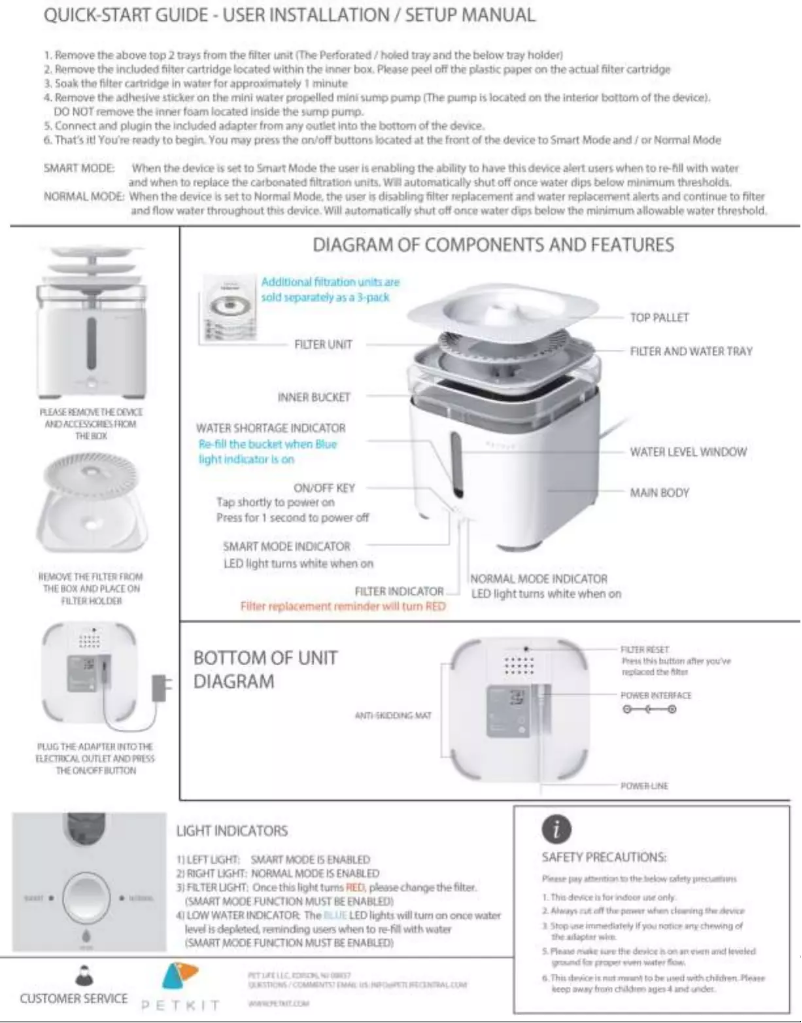 Página 1 del manual Manual de usuario Petkit Eversweet 2