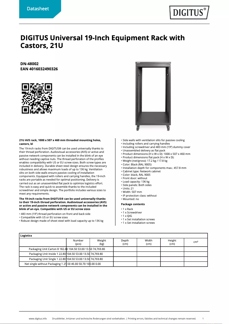 Image de la première page du manuel de l'appareil DN-48002