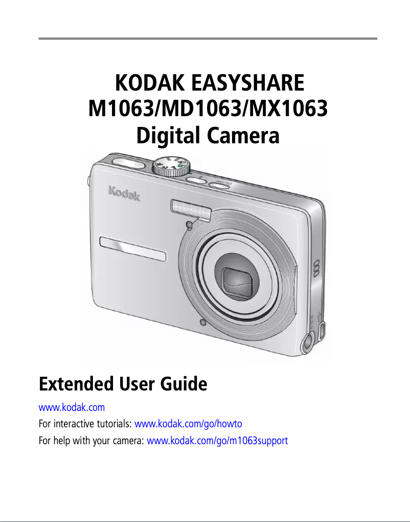 Page 1 de la notice Manuel utilisateur Kodak EasyShare M1063
