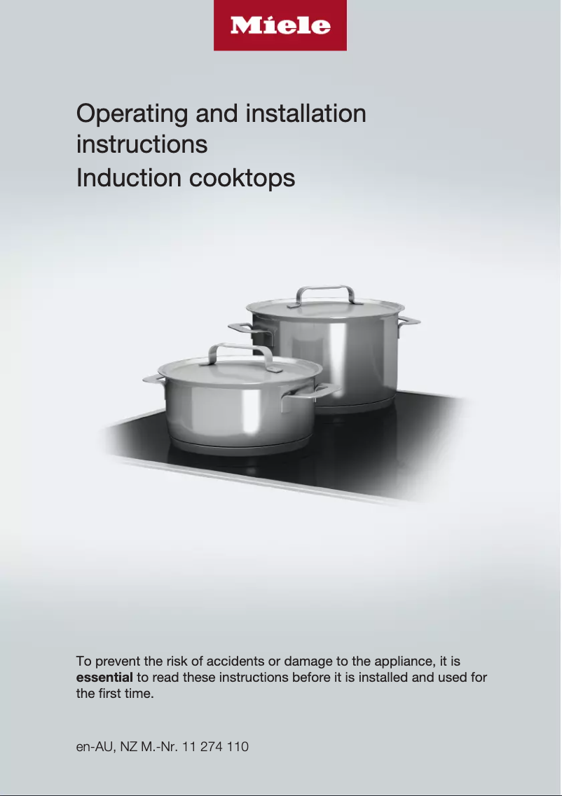 Page n°1 - Manuel utilisateur Miele KM 7464 FL