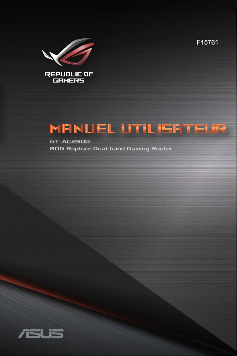 Image de la première page du manuel de l'appareil ROG Rapture GT-AC2900