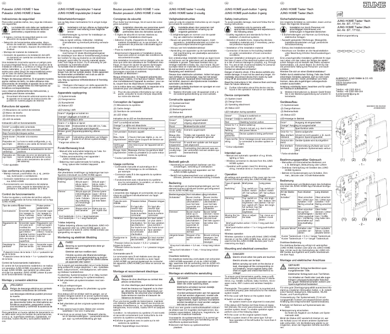 Página 1 del manual Manual de usuario JUNG BTLC17101P