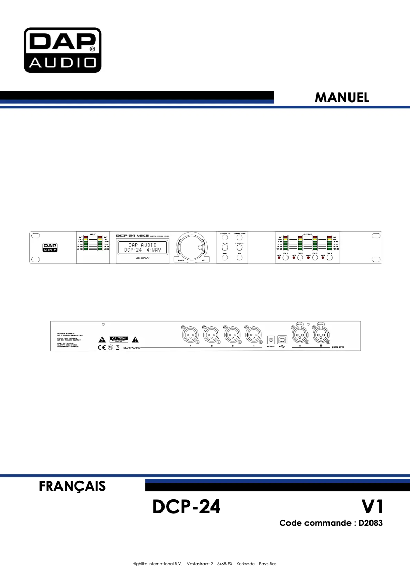 Image de la première page du manuel de l'appareil DCP-24 MKII