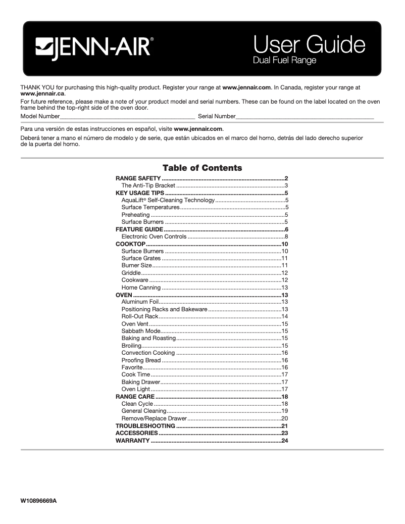 Page 1 de la notice Manuel utilisateur JennAir JDS1450FS