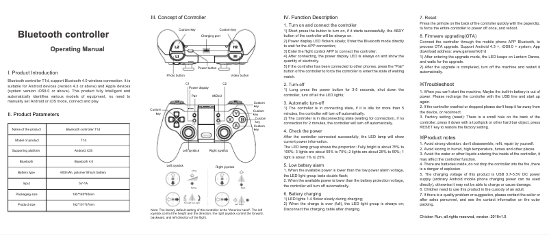 Página 1 del manual Manual de usuario DJI GameSir T1d