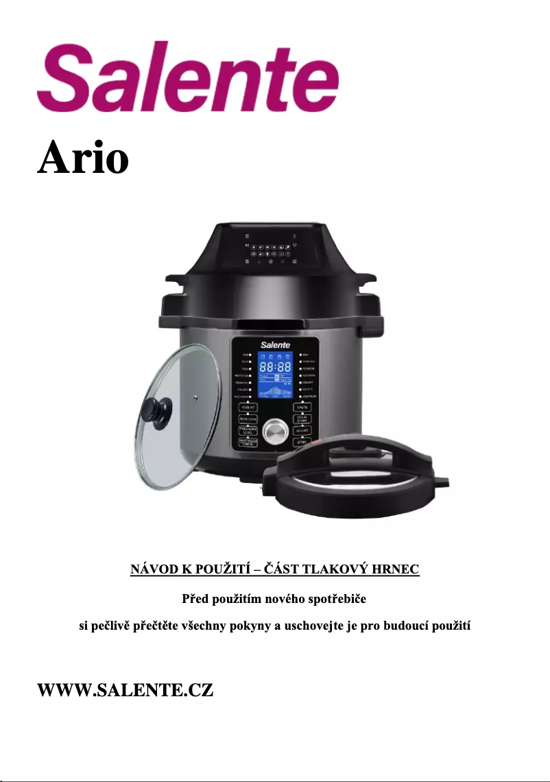 Page n°1 - Manuel utilisateur Salente Ario