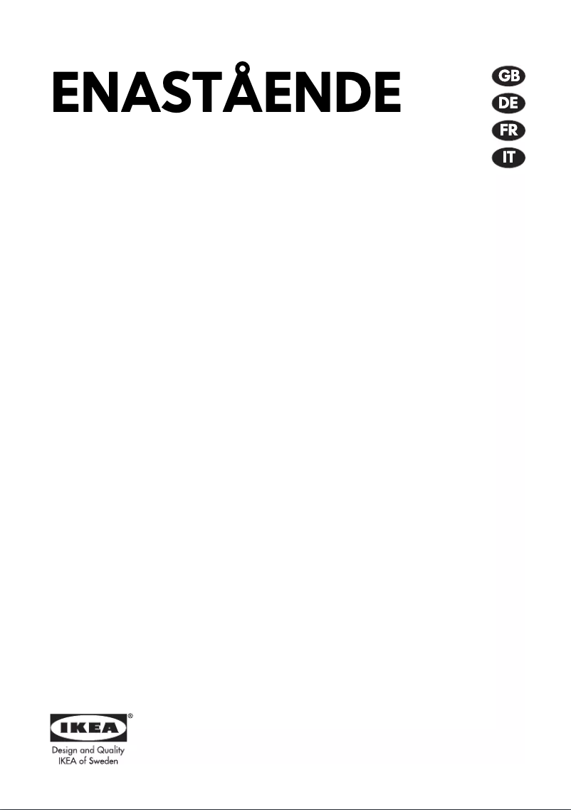 Image de la première page du manuel de l'appareil Enastaende