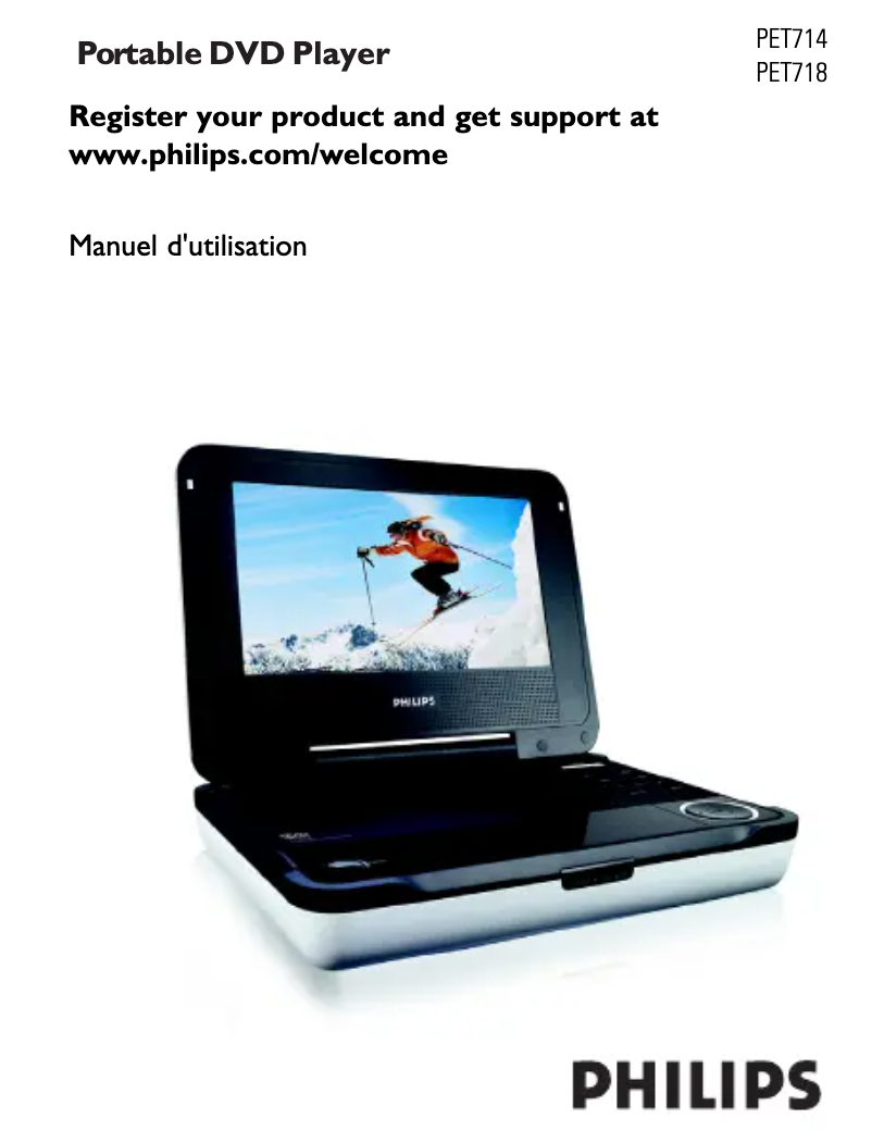 Page 1 of the manual User Manual Philips PET718