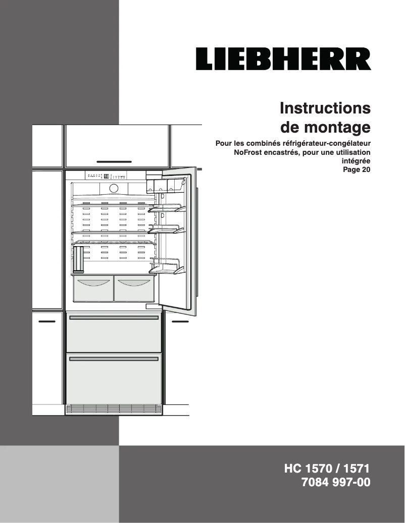 Page 1 de la notice Guide d'installation Liebherr HC 1571