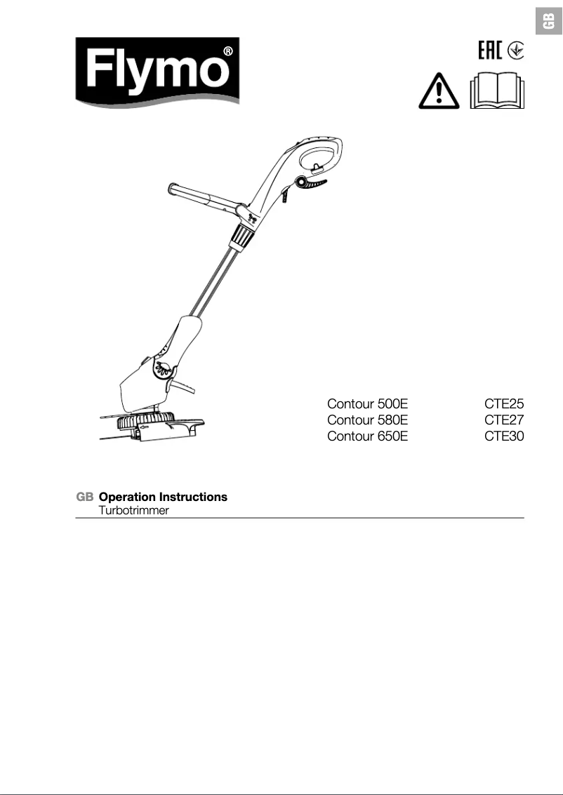 Page 1 de la notice Manuel utilisateur Flymo Contour 580E