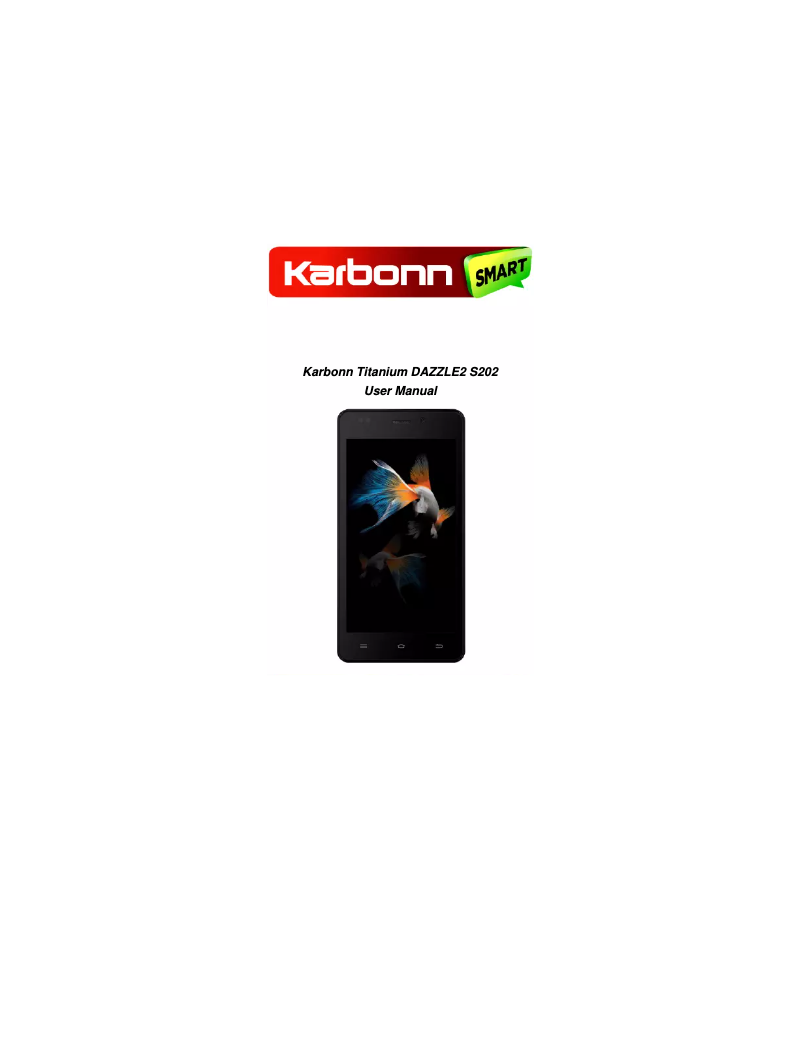 Page 1 de la notice Manuel utilisateur Karbonn Titanium Dazzle S202