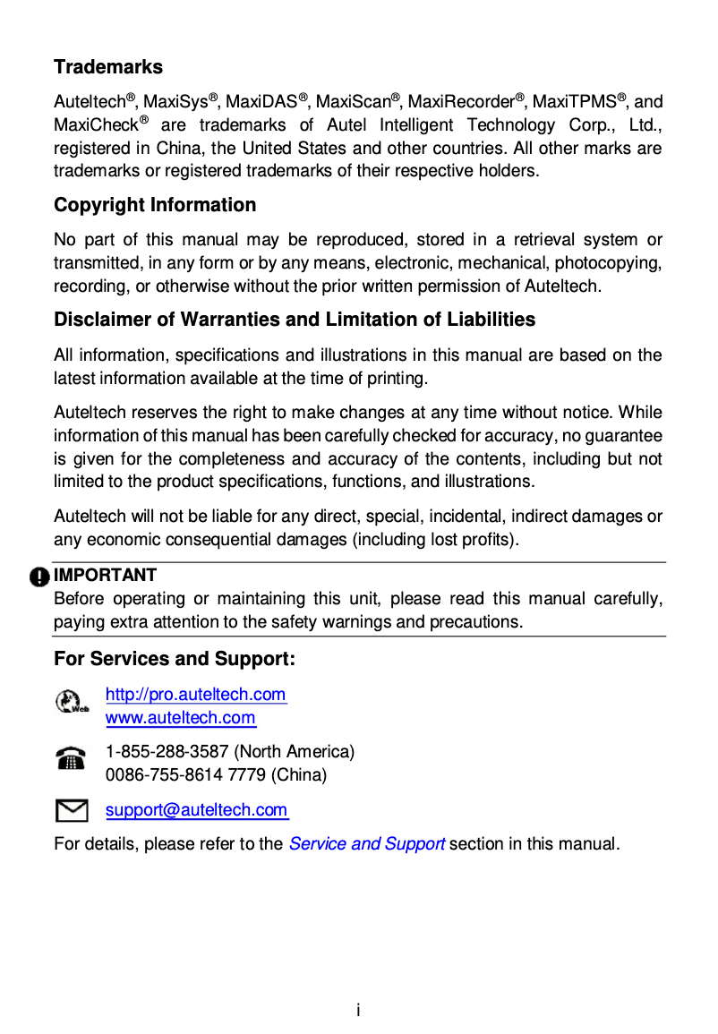Page 1 de la notice Manuel utilisateur Autel AutoLink AL329