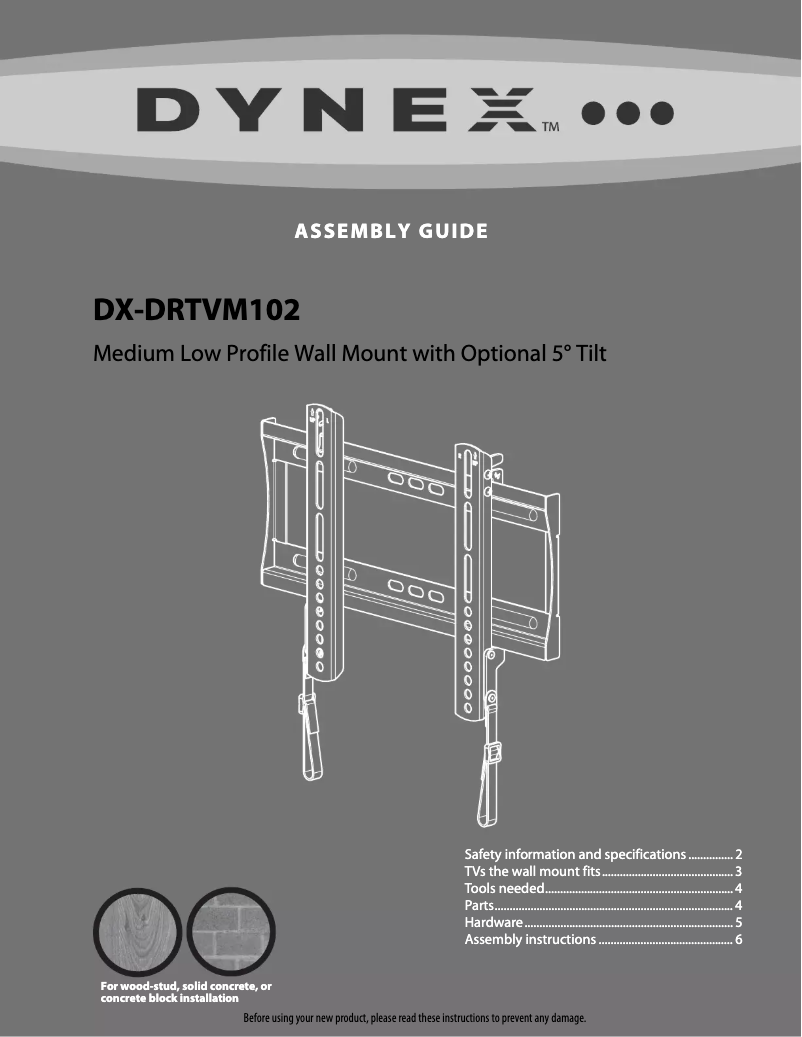 Page 1 de la notice Manuel utilisateur Dynex DX-DRTVM102