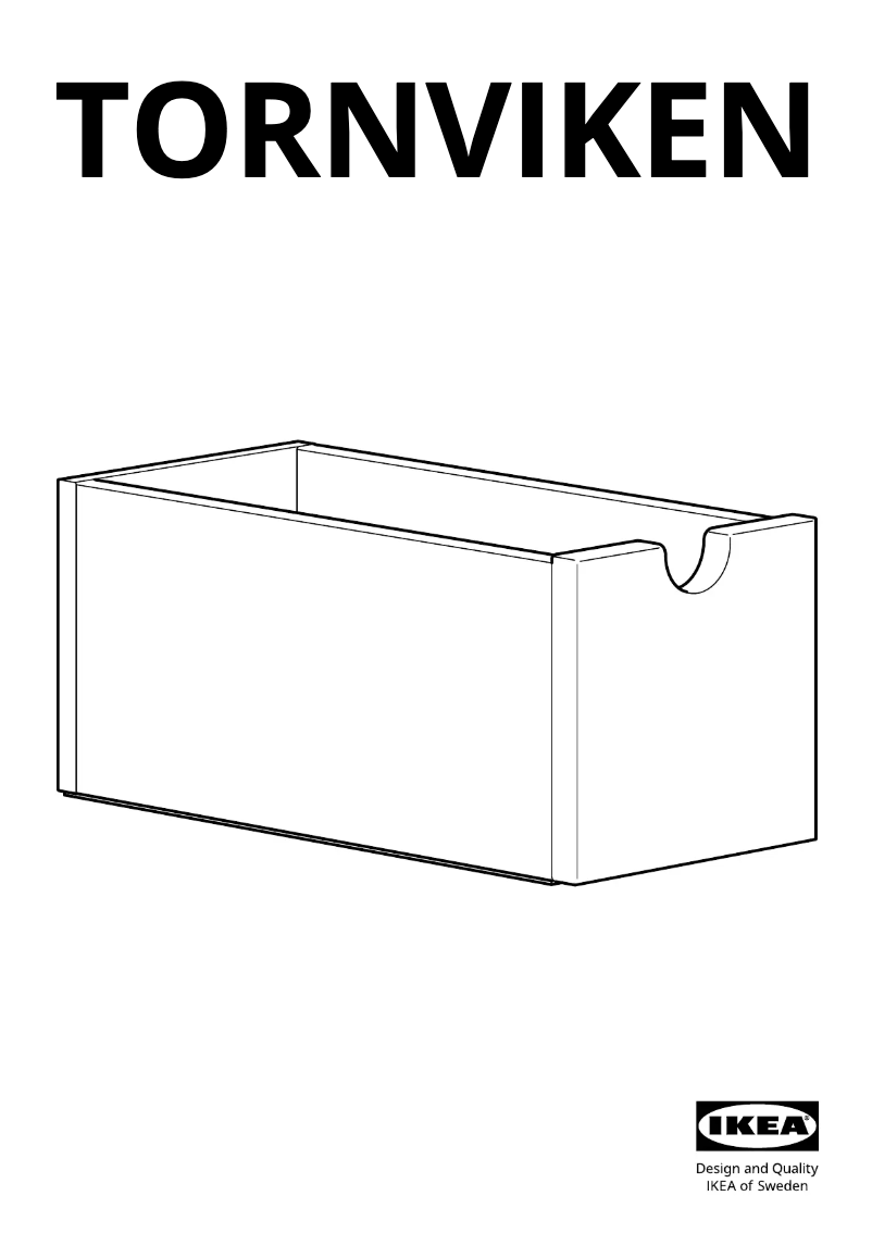 Page 1 de la notice Manuel utilisateur Ikea TORNVIKEN 003.589.71