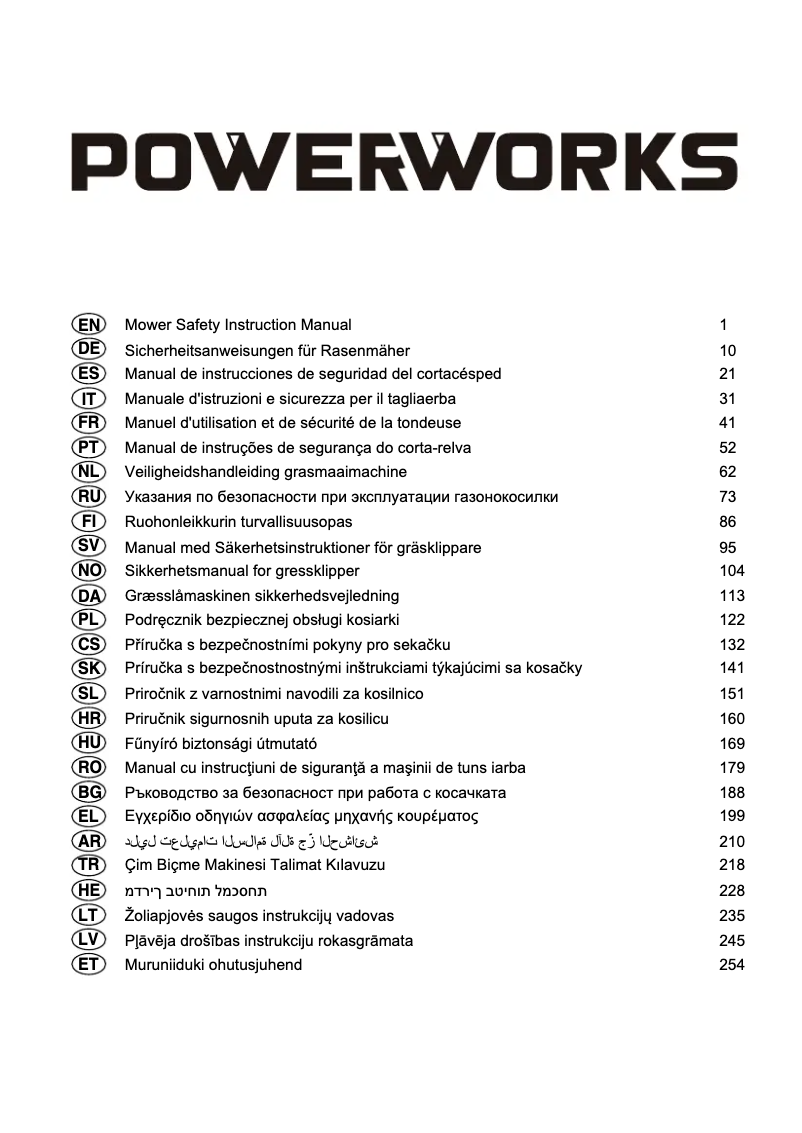 Page n°1 - Manuel utilisateur Powerworks PD60LM46SP