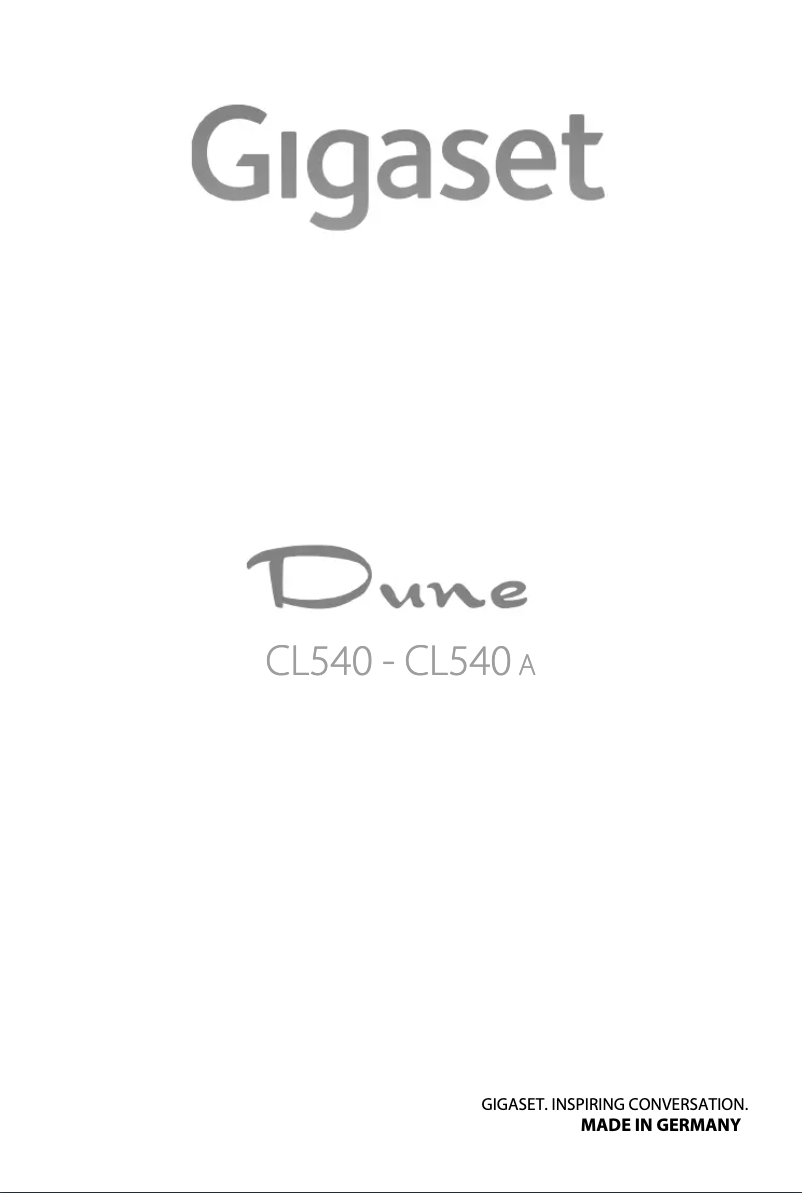 Página 1 del manual Manual de usuario Gigaset CL540A