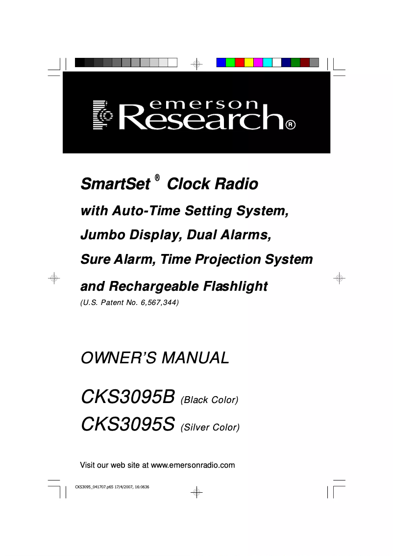 Page 1 de la notice Manuel utilisateur Emerson CKS3095