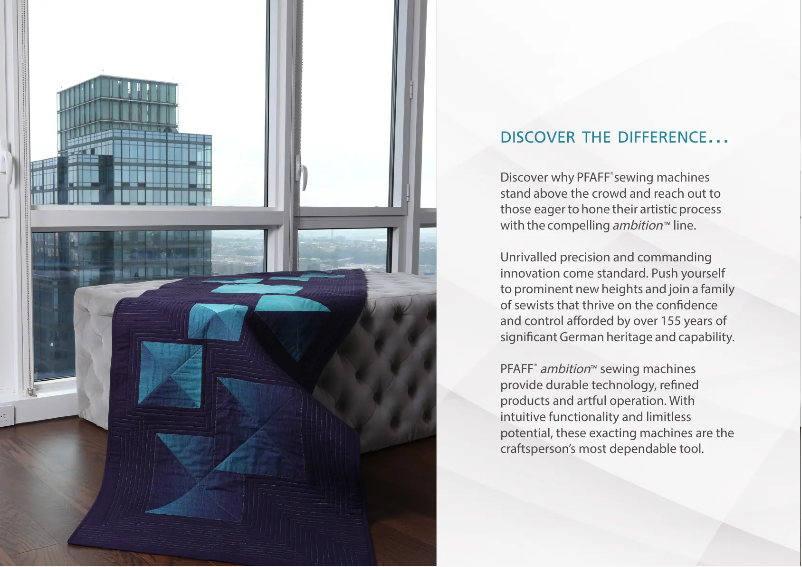 Page 1 de la notice Brochure Pfaff Ambition 610