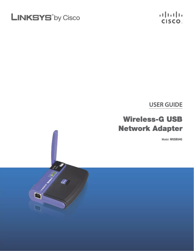 Page n°1 - Manuel utilisateur Linksys WUSB54G