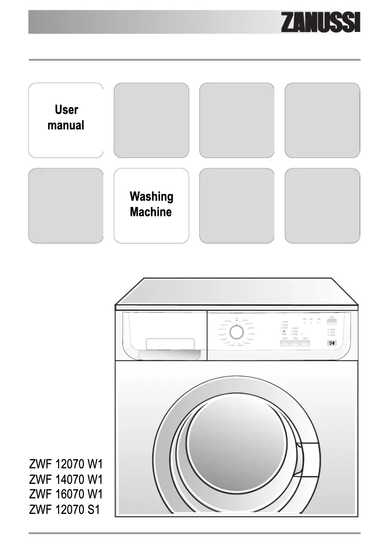 Page n°1 - Manuel utilisateur Zanussi ZWF 12070 S1