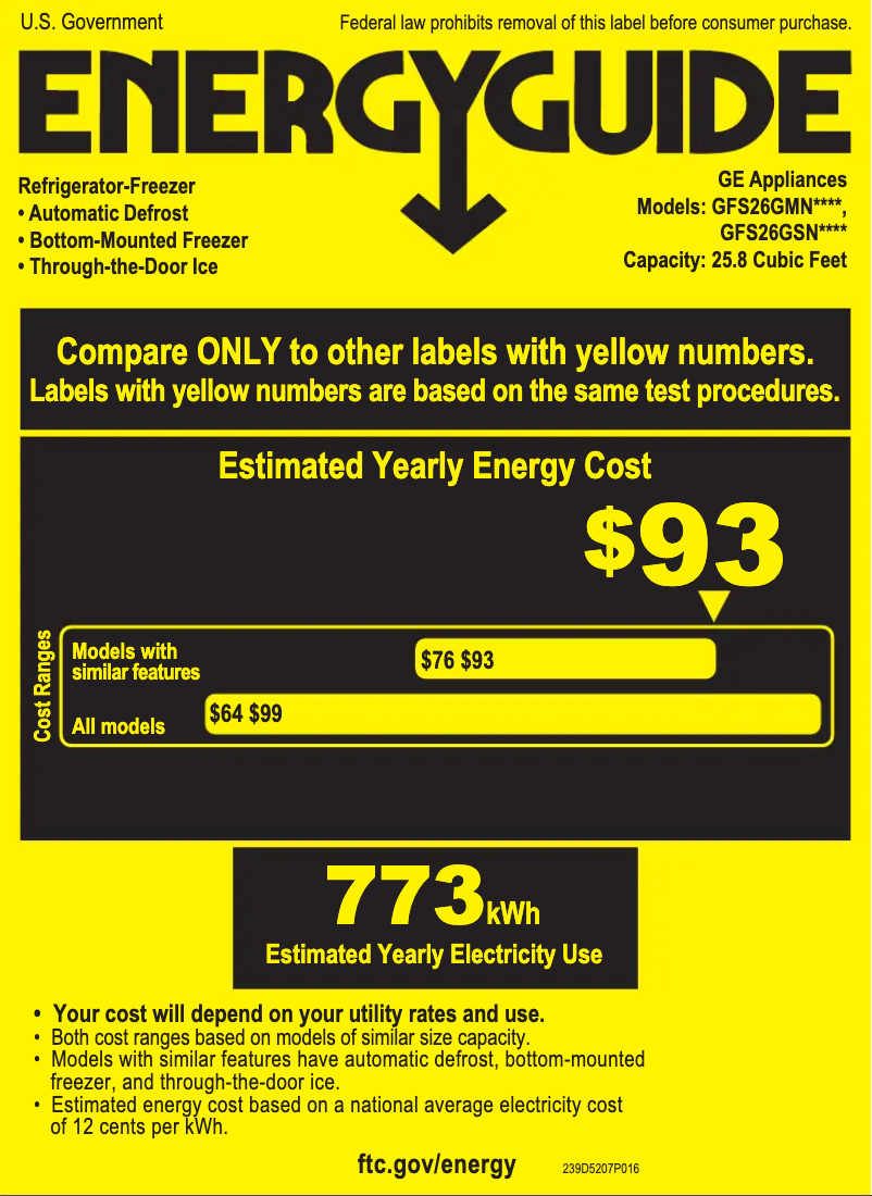 Image de la première page du manuel de l'appareil GFS26GMNES