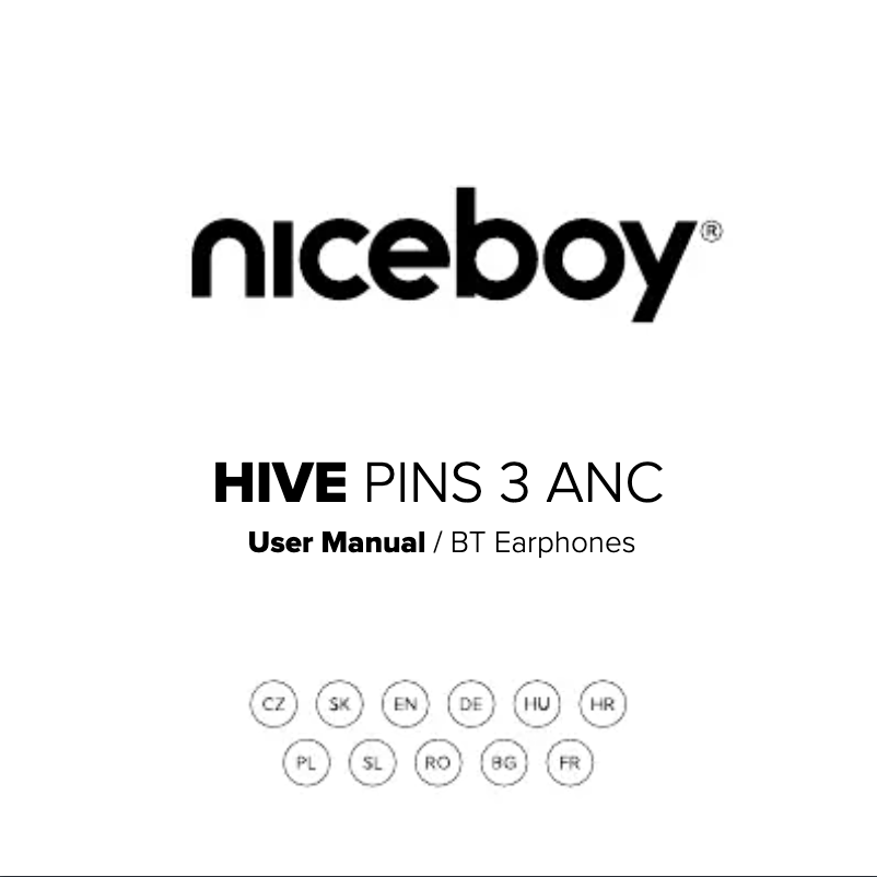 Page 1 de la notice Manuel utilisateur Niceboy HIVE Pins 3 ANC