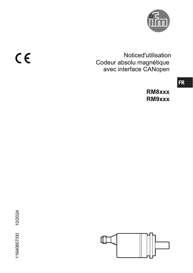 Page n°1 - Manuel utilisateur IFM RM9007