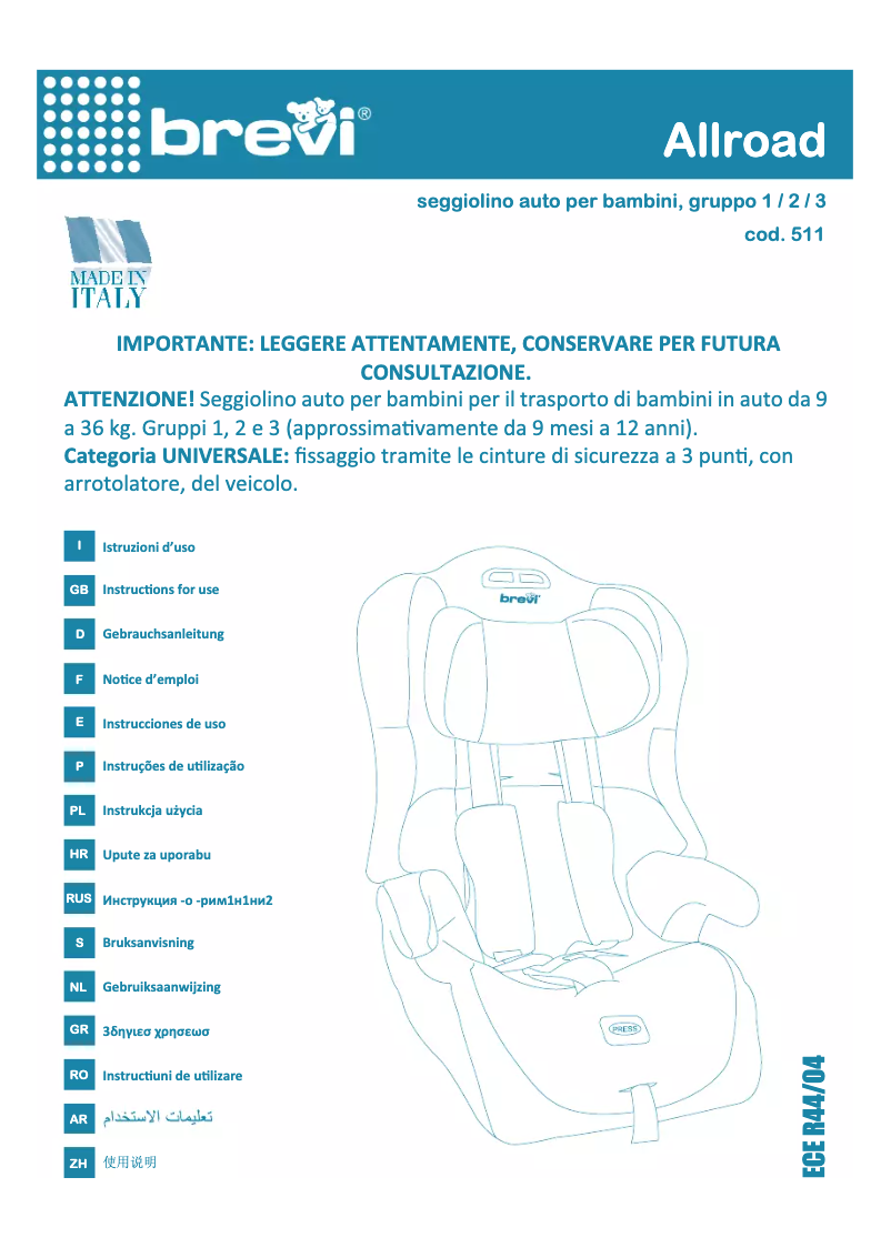 Página 1 del manual Manual de usuario Brevi Allroad