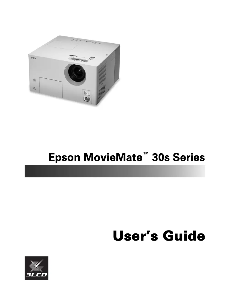 Page 1 de la notice Manuel utilisateur Epson MovieMate 33