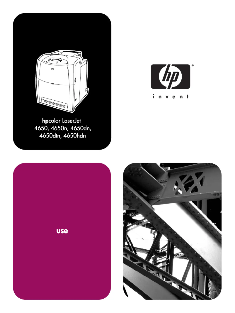 Image de la première page du manuel de l'appareil Color LaserJet 4650hdn