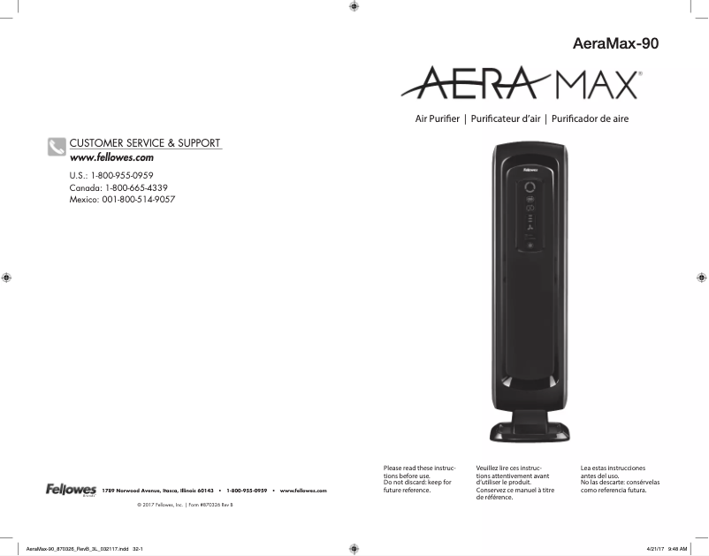 Página 1 del manual Manual de usuario AeraMax 9790101