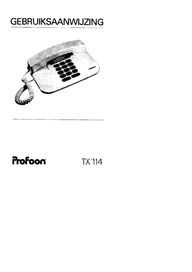 Image de la première page du manuel de l'appareil TX-114