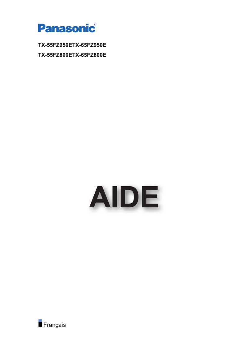 Image de la première page du manuel de l'appareil TX-65FZ800E