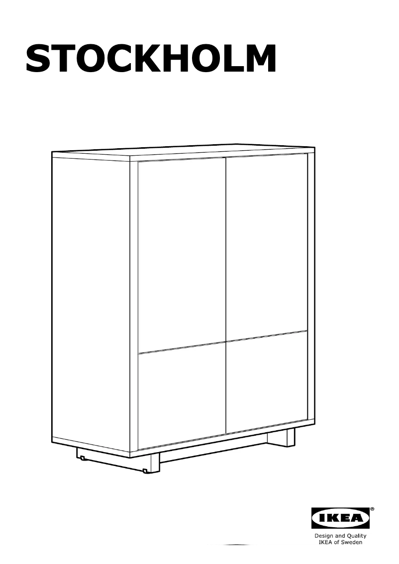 Page 1 de la notice Instructions / montage Ikea STOCKHOLM